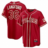 Men's Texas Rangers #36 Wyatt Langford Red 2026 City Connect Stadium Stitched Jersey Dzhi,baseball caps,new era cap wholesale,wholesale hats