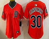 Women's Detroit Tigers #30 Kerry Carpenter Orange Stadium Jersey