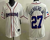 Women's Dominican #27 Vladimir Guerrero Jr White 2026 World Classic Cool Base Jersey,baseball caps,new era cap wholesale,wholesale hats