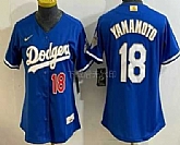 Women's Los Angeles Dodgers #18 Yoshinobu Yamamoto MVP Blue Limited Stitched Jersey,baseball caps,new era cap wholesale,wholesale hats