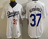 Women's Los Angeles Dodgers #37 Teoscar Hernandez White 2026 Gold Collection Stadium Jersey,baseball caps,new era cap wholesale,wholesale hats