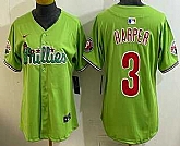Women's Philadelphia Phillies #3 Bryce Harper Light Green Fashion Cool Base Jersey,baseball caps,new era cap wholesale,wholesale hats