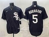 Men's Chicago White Sox #5 Munetaka Murakami Black Alternate Stitched Jersey,baseball caps,new era cap wholesale,wholesale hats