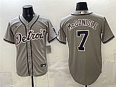 Men's Detroit Tigers #7 Kevin McGonigle Grey Cool Base Stitched Jersey,baseball caps,new era cap wholesale,wholesale hats