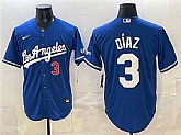 Men's Los Angeles Dodgers #3 Edwin Diaz Royal Alternate Stadium Stitched Jersey,baseball caps,new era cap wholesale,wholesale hats
