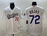 Men's Los Angeles Dodgers #72 Miguel Rojas White 2026 Gold Collection Stadium Stitched Jersey,baseball caps,new era cap wholesale,wholesale hats