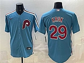 Men's Philadelphia Phillies #29 John Kruk Blue Cool Base Stitched Jersey,baseball caps,new era cap wholesale,wholesale hats