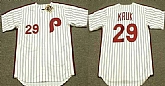Men's Philadelphia Phillies #29 John Kruk White Stitched Jersey,baseball caps,new era cap wholesale,wholesale hats