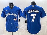 Men's Toronto Blue Jays #7 Kazuma Okamoto Royal 2026 Cool Base Stitched Jersey,baseball caps,new era cap wholesale,wholesale hats