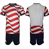 Men's United States Blank White Red 2026 Home Soccer Jersey Suit,baseball caps,new era cap wholesale,wholesale hats