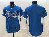Men's Italy Blank Blue 2026 World Baseball Classic Home Stadium Stitched Jersey,baseball caps,new era cap wholesale,wholesale hats