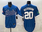 Men's Italy #20 Miles Mastrobuoni Blue 2026 World Baseball Classic Home Stadium Stitched Jersey,baseball caps,new era cap wholesale,wholesale hats