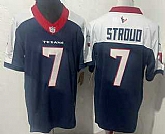 Men's Houston Texans #7 CJ Stroud Navy Blue Limited Thanksgiving Fashion FUSE Jersey,baseball caps,new era cap wholesale,wholesale hats