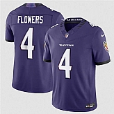 Men's Baltimore Ravens #4 Zay Flowers Purple 2026 F.U.S.E Vapor Stitched Limited Jersey Dzhi,baseball caps,new era cap wholesale,wholesale hats