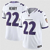 Men's Baltimore Ravens #22 Derrick Henry White 2026 F.U.S.E. Vapor Stitched Limited Jersey Dzhi,baseball caps,new era cap wholesale,wholesale hats