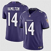 Men's Baltimore Ravens #14 Kyle Hamilton Purple 2026 F.U.S.E Vapor Stitched Limited Jersey Dzhi,baseball caps,new era cap wholesale,wholesale hats