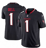 Men's Houston Texans #1 Tank Dell Navy 2nd Alternate 2026 F.U.S.E. Vapor Limited Stitched Jersey Dzhi,baseball caps,new era cap wholesale,wholesale hats