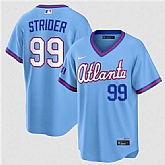 Men's Atlanta Braves #99 Spencer Strider Powder Blue 2026 City Connect Stadium Stitched Jersey Dzhi,baseball caps,new era cap wholesale,wholesale hats