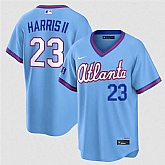 Men's Atlanta Braves #23 Michael Harris II Powder Blue 2026 City Connect Stadium Stitched Jersey Dzhi,baseball caps,new era cap wholesale,wholesale hats