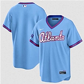 Men's Atlanta Braves Blank Powder Blue 2026 City Connect Stadium Stitched Jersey Dzhi,baseball caps,new era cap wholesale,wholesale hats