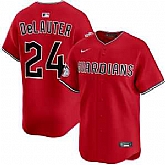Men's Cleveland Guardians #24 Chase DeLauter Red Cool Base Stitched Jersey Dzhi,baseball caps,new era cap wholesale,wholesale hats
