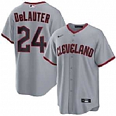 Men's Cleveland Guardians #24 Chase DeLauter Gray Cool Base Limited Stitched Jersey Dzhi,baseball caps,new era cap wholesale,wholesale hats