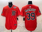 Men's Detroit Tigers #39 Zach McKinstry Orange 2026 Alternate USA 250' Patch Vapor Premier Limited Stitched Jersey Dzhi,baseball caps,new era cap wholesale,wholesale hats