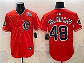 Men's Detroit Tigers #48 Mr. Miller Orange 2026 Alternate USA 250' Patch Vapor Premier Limited Stitched Jersey Dzhi,baseball caps,new era cap wholesale,wholesale hats