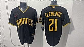 Men's Pittsburgh Pirates #21 Roberto Clemente Black 2026 City Connect Stadium Jersey,baseball caps,new era cap wholesale,wholesale hats