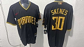 Men's Pittsburgh Pirates #30 Paul Skenes Black 2026 City Connect Stadium Jersey,baseball caps,new era cap wholesale,wholesale hats