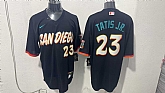 Men's San Diego Padres #23 Fernando Tatis Jr. Black 2026 City Connect Stadium Jersey,baseball caps,new era cap wholesale,wholesale hats