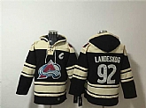 Men's Colorado Avalanche #92 Gabriel Landeskog Black All Stitched Sweatshirt Hoodie,baseball caps,new era cap wholesale,wholesale hats