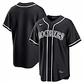 Men's Colorado Rockies Blank Black Out Stitched Jersey Dzhi,baseball caps,new era cap wholesale,wholesale hats