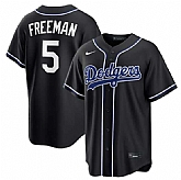 Men's Los Angeles Dodgers #5 Freddie Freeman 2026 Black Out Stitched Jersey Dzhi,baseball caps,new era cap wholesale,wholesale hats