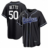 Men's Los Angeles Dodgers #50 Mookie Betts 2026 Fashion Replica Black Out Stitched Jersey Dzhi,baseball caps,new era cap wholesale,wholesale hats
