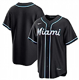 Men's Miami Marlins Blank 2026 Black Out Stitched Jersey Dzhi,baseball caps,new era cap wholesale,wholesale hats