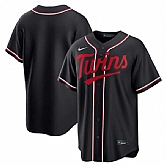 Men's Minnesota Twins Blank Black Out Stitched Jersey Dzhi,baseball caps,new era cap wholesale,wholesale hats