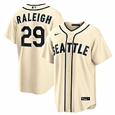 Men's Seattle Mariners #29 Cal Raleigh Cream Nike Alternate Jersey Dzhi,baseball caps,new era cap wholesale,wholesale hats