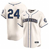 Men's Seattle Mariners #24 Ken Griffey Jr. Cream Cool Base Jersey Dzhi,baseball caps,new era cap wholesale,wholesale hats
