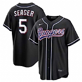 Men's Texas Rangers #5 Corey Seager Fashion Replica Black Out Jersey Dzhi,baseball caps,new era cap wholesale,wholesale hats