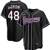 Men's Texas Rangers #48 Jacob Degrom 2026 Black Out Fashion Nike Jersey Dzhi,baseball caps,new era cap wholesale,wholesale hats