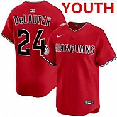 Youth cleveland guardians #24 chase delauter red cool base stitched jersey Dzhi,baseball caps,new era cap wholesale,wholesale hats