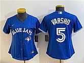 Women's Toronto Blue Jays #5 Daulton Varsho Royal Cool Base Stitched Jersey (Run Small),baseball caps,new era cap wholesale,wholesale hats