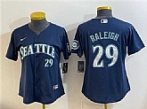 Women's Seattle Mariners #29 Cal Raleigh Navy Cool Base Stitched Jersey (Run Small),baseball caps,new era cap wholesale,wholesale hats