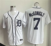 Men's Detroit Tigers #7 Kevin McGonigle White Cool Base Stitched Jersey,baseball caps,new era cap wholesale,wholesale hats