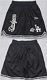 Men's Los Angeles Dodgers Black Shorts (Run Small),baseball caps,new era cap wholesale,wholesale hats