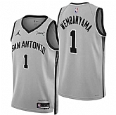 Men's San Antonio Spurs #1 Victor Wembanyama Silver 2025-26 Statement Edition Stitched Jersey Dzhi,baseball caps,new era cap wholesale,wholesale hats