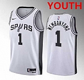 Youth San antonio spurs #1 victor wembanyama white association edition stitched jersey Dzhi,baseball caps,new era cap wholesale,wholesale hats