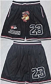 Men's Chicago Bulls #23 Michael Jordan Black Shorts002 (Run Small),baseball caps,new era cap wholesale,wholesale hats