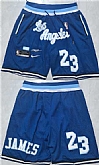 Men's Los Angeles Lakers #23 LeBron James Blue 2026 Shorts (Run Small),baseball caps,new era cap wholesale,wholesale hats